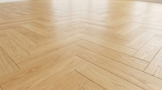 Elegant herringbone pattern light hardwood flooring for timeless interiors in a classic style
