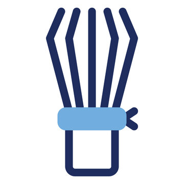 Matcha Green Tea Whisk Duo Tone Icon