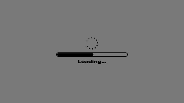 Loading circle icon animation on white background. Progress bar motion graphic and circle rotating loading icon on white background.