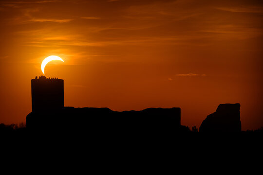 Solar eclipse over the sky