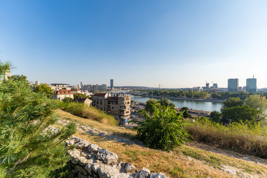 Scenic Belgrade Cityscape Overlooking Sava River, Serbia