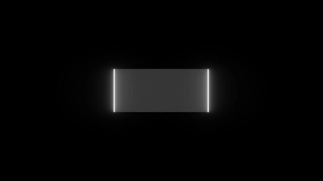 HUD square frames left and right, HUD GUI futuristic element Sci-fi concept on black background with alpha channel. Animated of white callouts title animation.