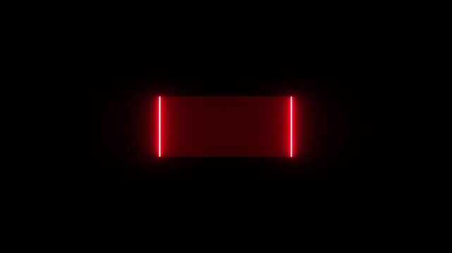 HUD square frames left and right, HUD GUI futuristic element Sci-fi concept on black background with alpha channel. Animated of red callouts title animation.