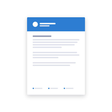 Business document template with colored top header bar flat design