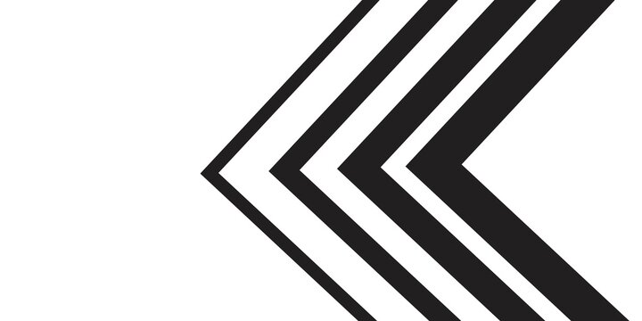 A minimalist black-and-white background featuring an arrow pointing to the right. A transition from black lines to solid white abstract lines. A simple pattern.