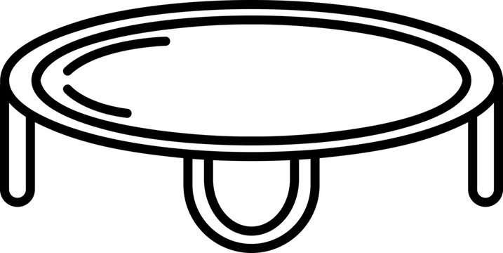 Trampoline Rebounder Icon Line Art Vector