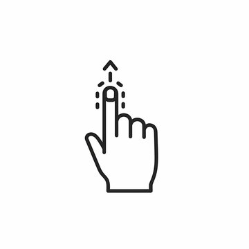 Hand gesture swipe up icon with generated by AI