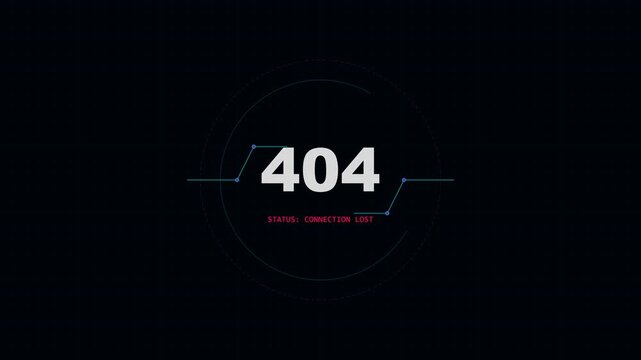 Animated 404 Error Page Glitch Effect for Website Development.
