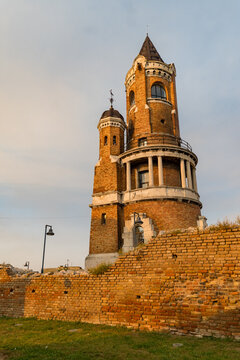 Historic Gardos Tower under warm evening light in Belgrade, Serbia