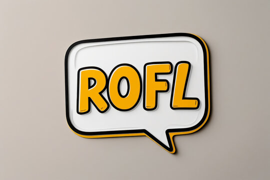Acronym ROFL Rolling On the Floor Laughing online humor communication of young people AI Generative