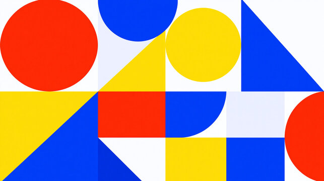 Abstract Geometric Pattern Background with Colorful Shapes