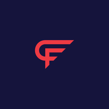 CF monogram logo with red color.
