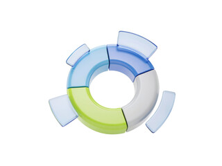 Fototapeta premium Colorful circular business infographic chart element