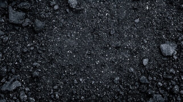 A detailed close-up texture of raw black coal lumps. Perfect background for industrial energy and mining related.