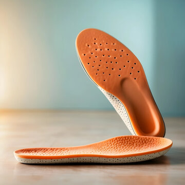 Orthopedic shoe insoles for comfort and support, foot health and well being, footwear accessories
