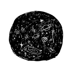 Cute Hand Drawn Alien Characters Outer Space Doodle © CAN354