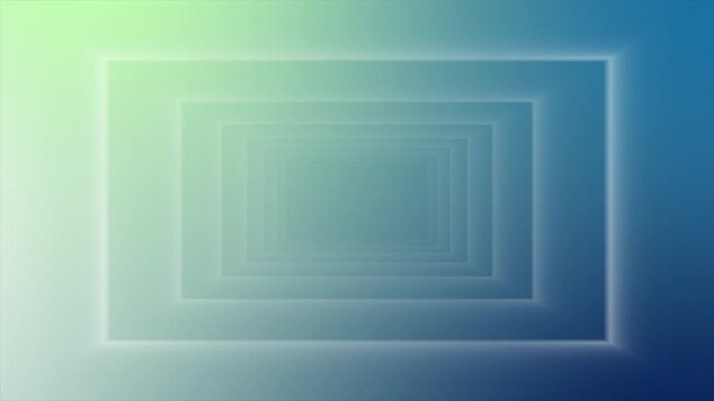 Blue Infinite Rectangle Tunnel Motion Loop Video, Abstract Tech Presentation Background