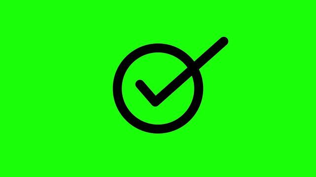 check mark on white background. Check mark symbol. approved tick mark icon, Check mark icon animation , right mark icon.