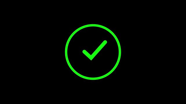 check mark on white background. Check mark symbol. approved tick mark icon, Check mark icon animation , right mark icon.
