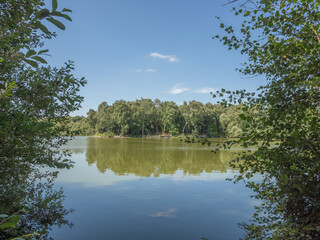Fototapeta premium Lovely July summers day at Shackerley Mere , Cheshire, UK