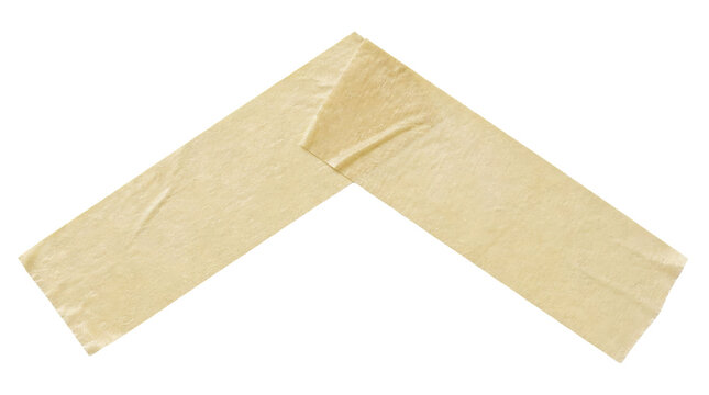Golden Beige Washi Tape Piece with Transparent Background