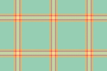 A traditional tartan plaid pattern with a balanced check structure and light and orange tones. The seamless textile background recreates a woven fabric look with a natural decorative character.