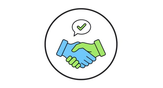 Business Handshake Deal Approval Icon