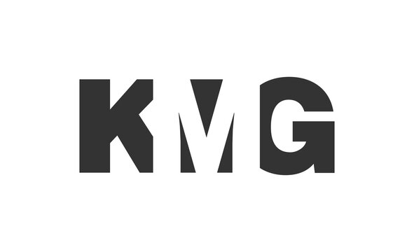 KMG logo design. Initial letter K M G bold font style for tech startups, consulting, corporate branding. Creative company name, headlines typography identity, trendy logotype.