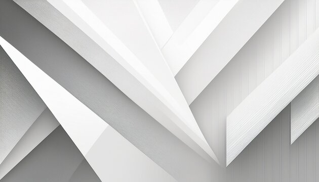 white geometric lines angles shapes in white and gray layers of white background