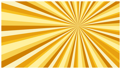 Fototapeta premium Sunburst vector background with vibrant golden yellow radiating stripes for energetic branding projects.