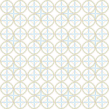 Seamless geometric pattern with circular compass design