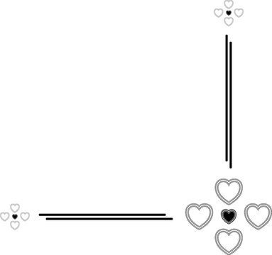 Minimal Black Corner Line Frame Border Element Decoration Design
