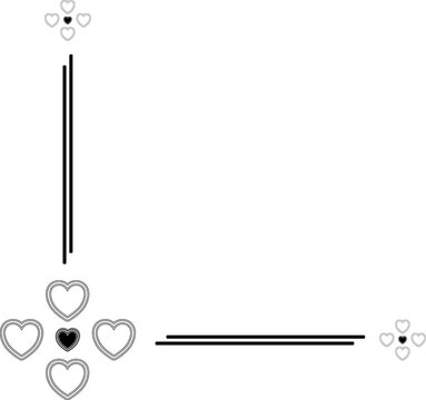 Minimal Black Corner Line Frame Border Element Decoration Design