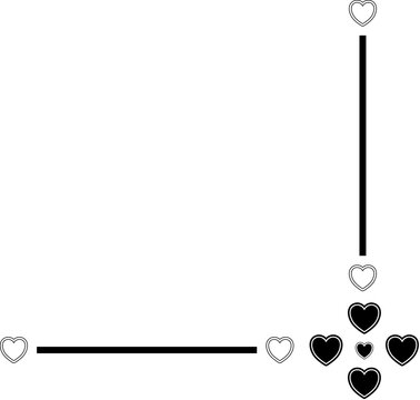 Minimal Black Corner Line Frame Border Element Decoration Design