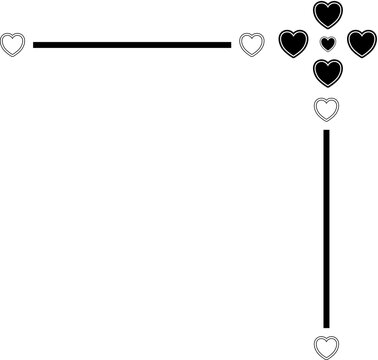 Minimal Black Corner Line Frame Border Element Decoration Design