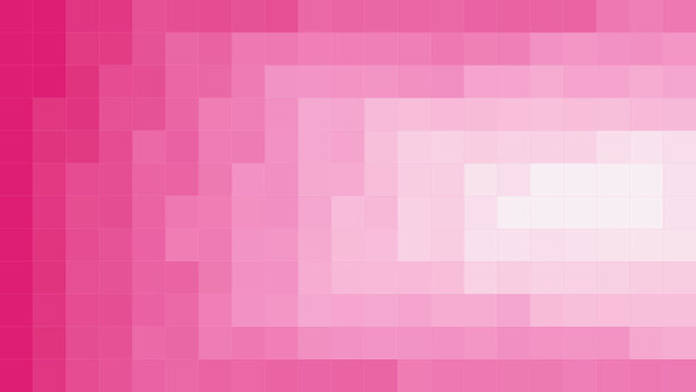 Magenta pixel grid forms a concentric rectangular tunnel with a luminous bright center.