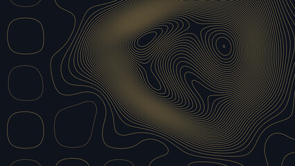 Elk Lake Michigan Topographic Elevation Map Vector Background © Auras