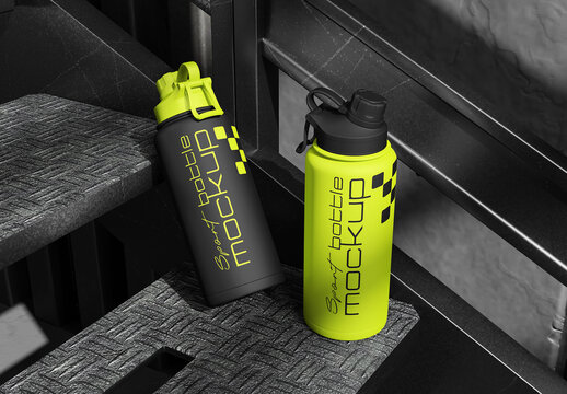Street Sport Bottle Mockup 