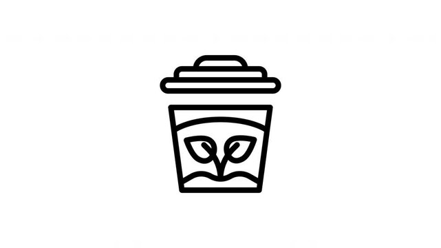 compost bin animated icon