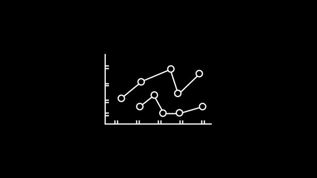 Minimal Line Chart Motion Graphic for Business Data and Analytics Loop