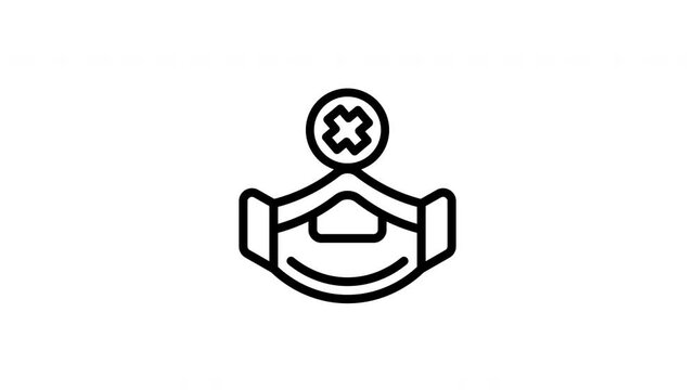 face mask animated icon