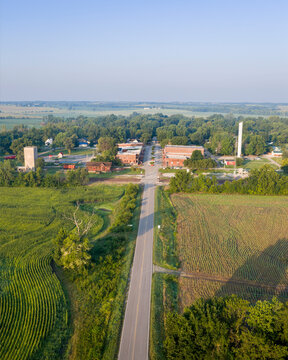 historic town of Blackwater in Missouri - summer scenery