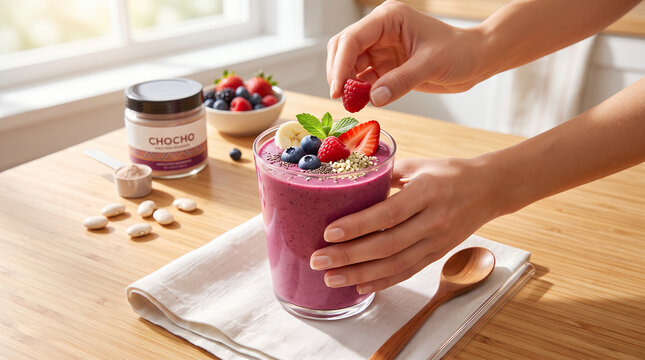 Chocho Bean & Berry Protein Smoothie &ndash; Andean Complete Plant Protein Recipe