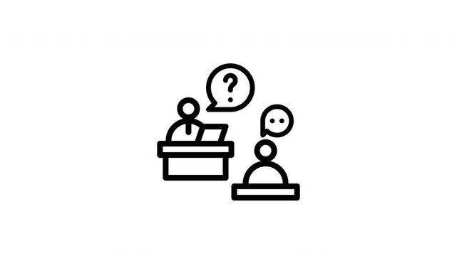 interview animated icon