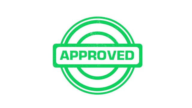 4k Approved Rejected Seal Certificate Clip/ Animation of an approved rejected certified seals, on white background loopable