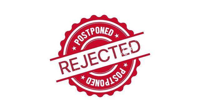 Rejected stamp 4k video