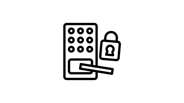 locked door animated icon