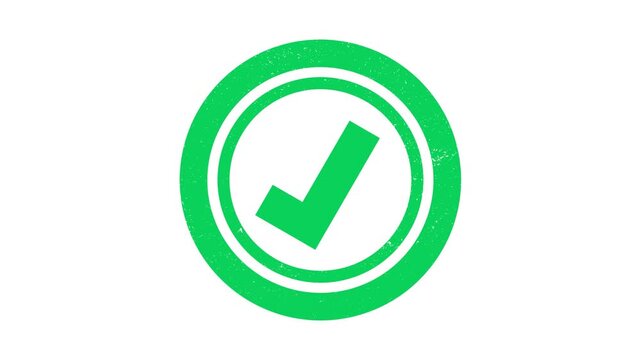 Approved grunge retro stamp on white background. Motion Graphics