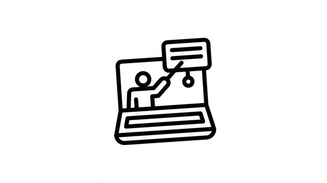 online education animated icon