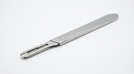 Fototapeta premium Gray metal nail file with serrated edge